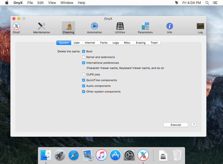 onyx for mac os 10.8.5
